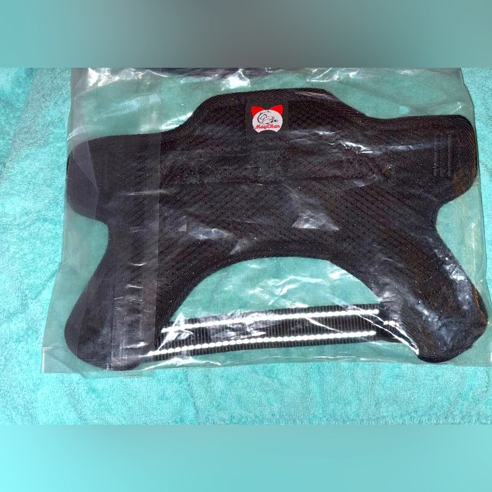 Maychan Dog/Cat Harness Soft Mesh Fabric Reflective Black Size 40 (S/M)